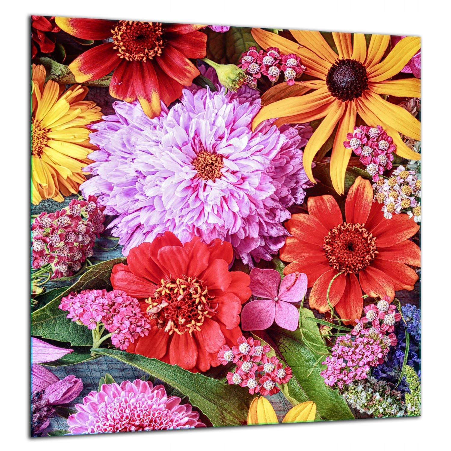 Skleněná Ochranná Deska Panel Lepidlo 60x65 Květina