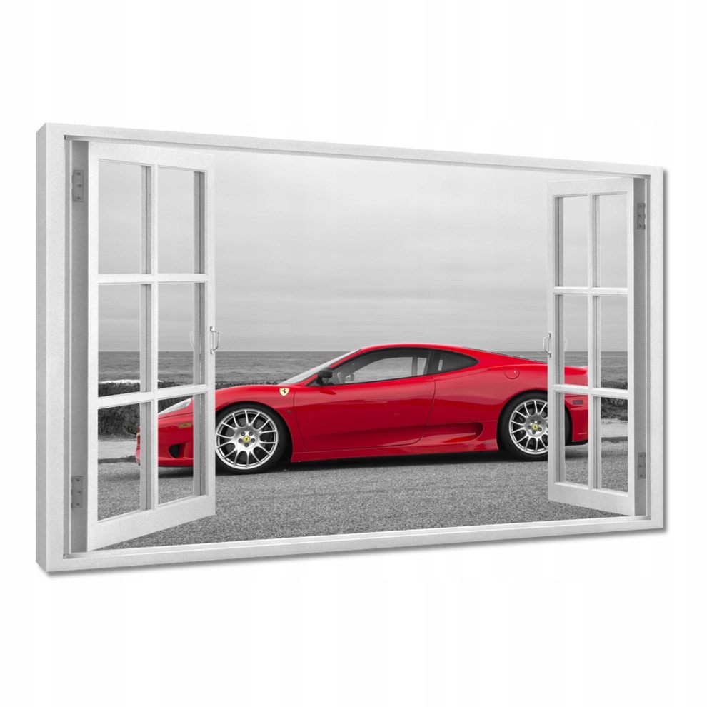 

Obrazy 60x40 Czerwone ferrari na plaży