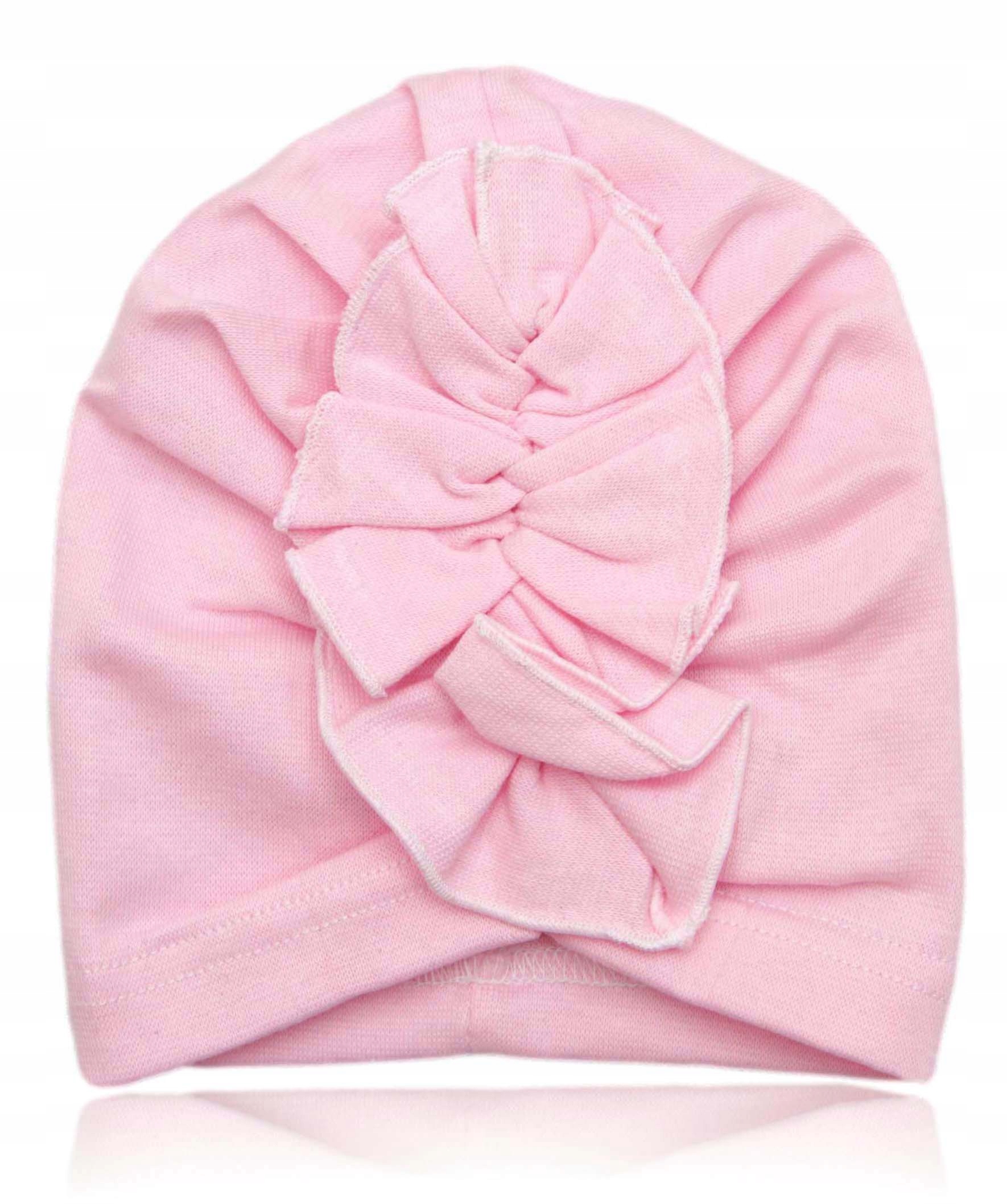 

Czapka bawełniana Turban gładki Różowy 42 46