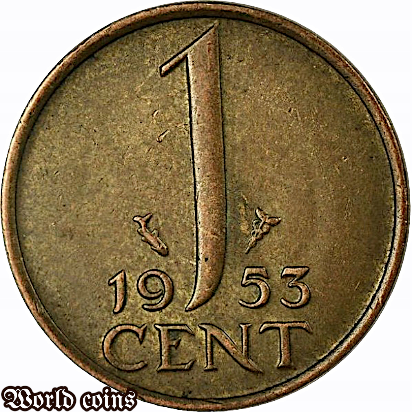 1 CENT 1953 HOLANDIA