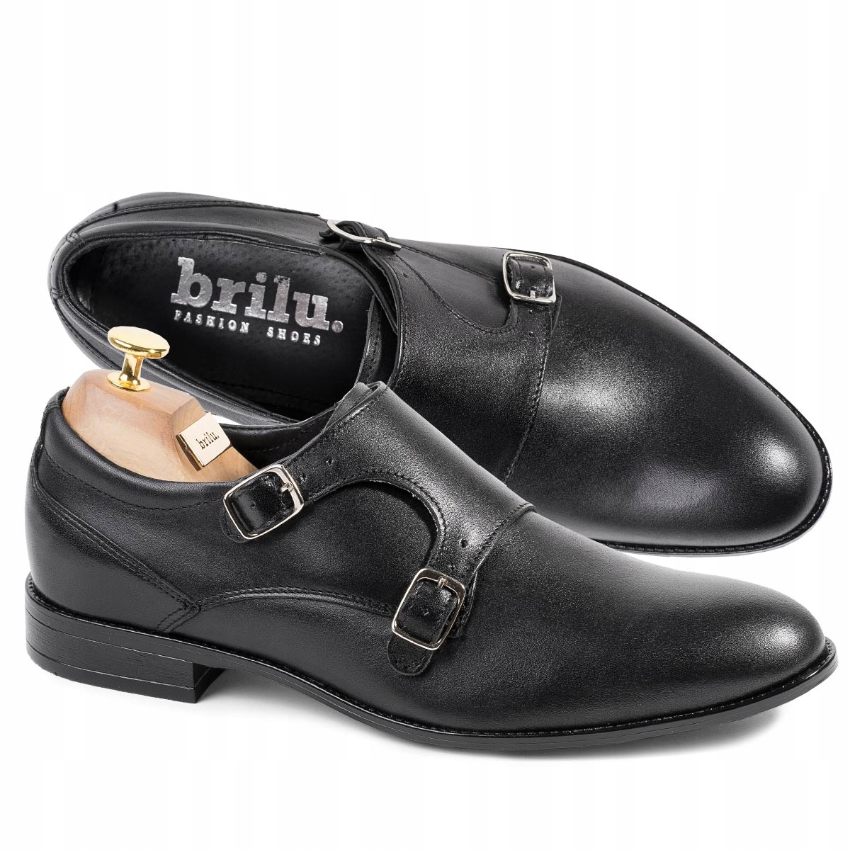 

Brilu Monki Półbuty Wizytowe Skórzane Czarne 43