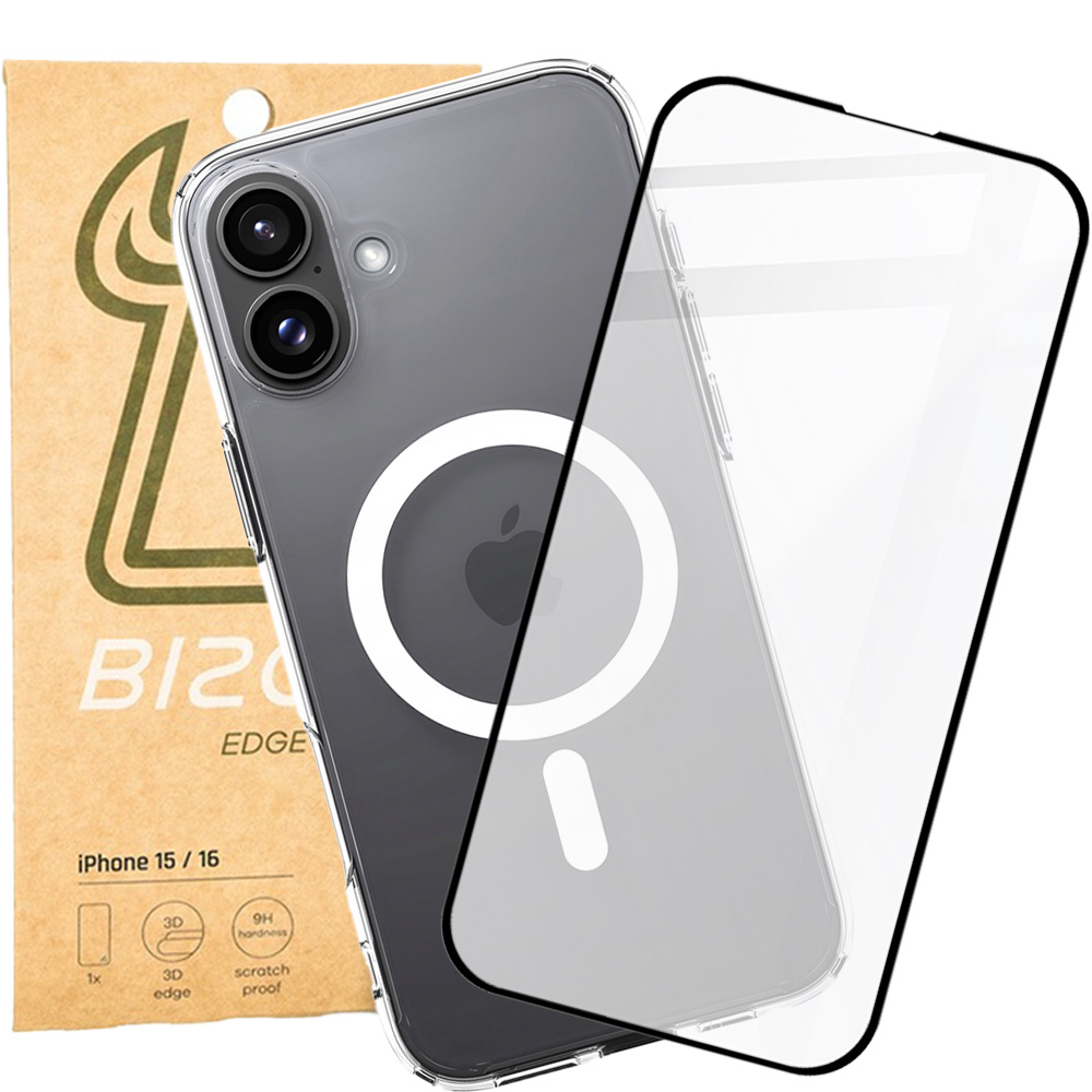 Pouzdro Magsafe sklo pro iPhone 16, Spigen , kryt Bizon, lehké, sklo