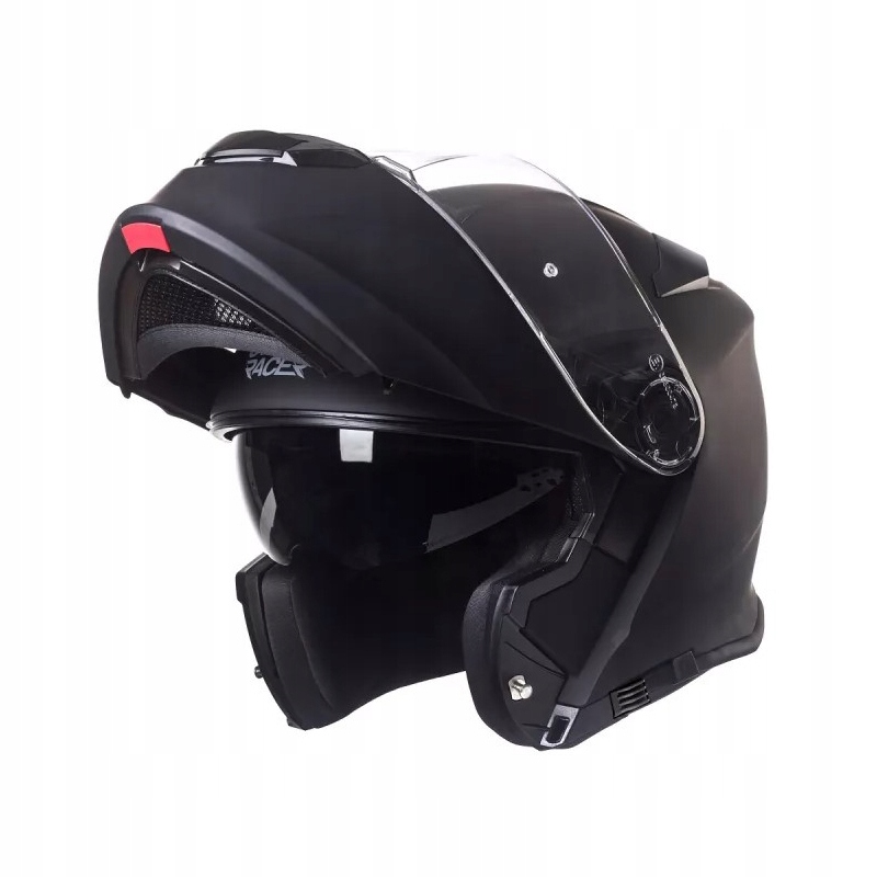 Szczękowy kask motocyklowy Street Racer SR V1 czarny matowy Rozmiar: S Rozmiar S