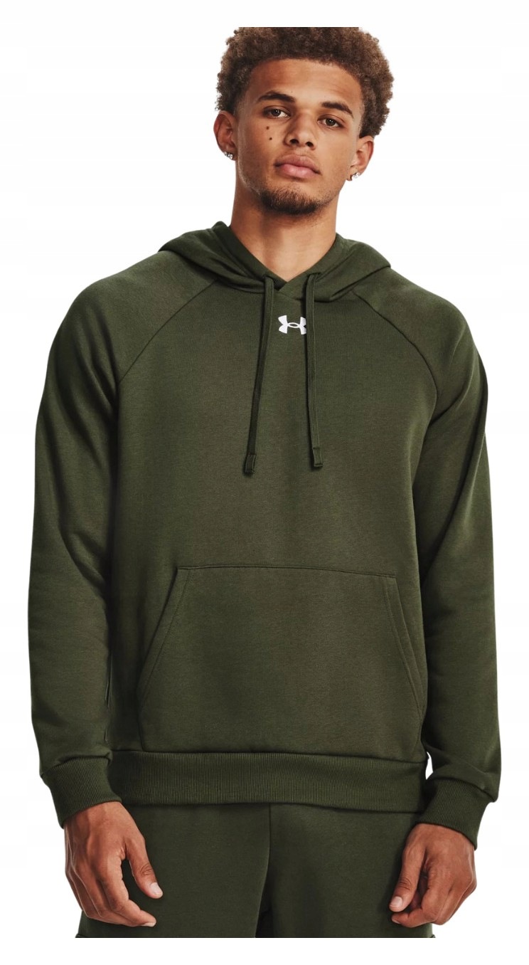 Mikina Under Armour Rival Fleece Hoodie olivová 1379757 390 vel. L