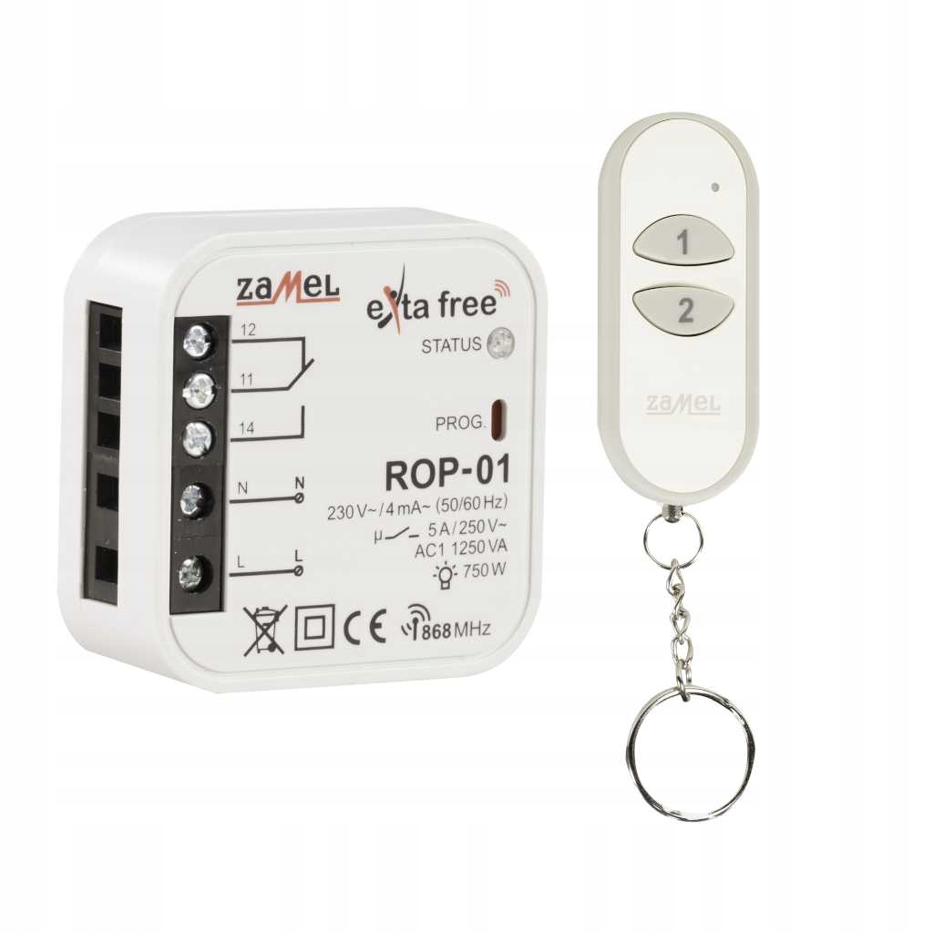 Zestaw sterowania bezprzewodowego z pilotem ROP-01 + P257/2 Zamel - RZB-05 Marka Zamel