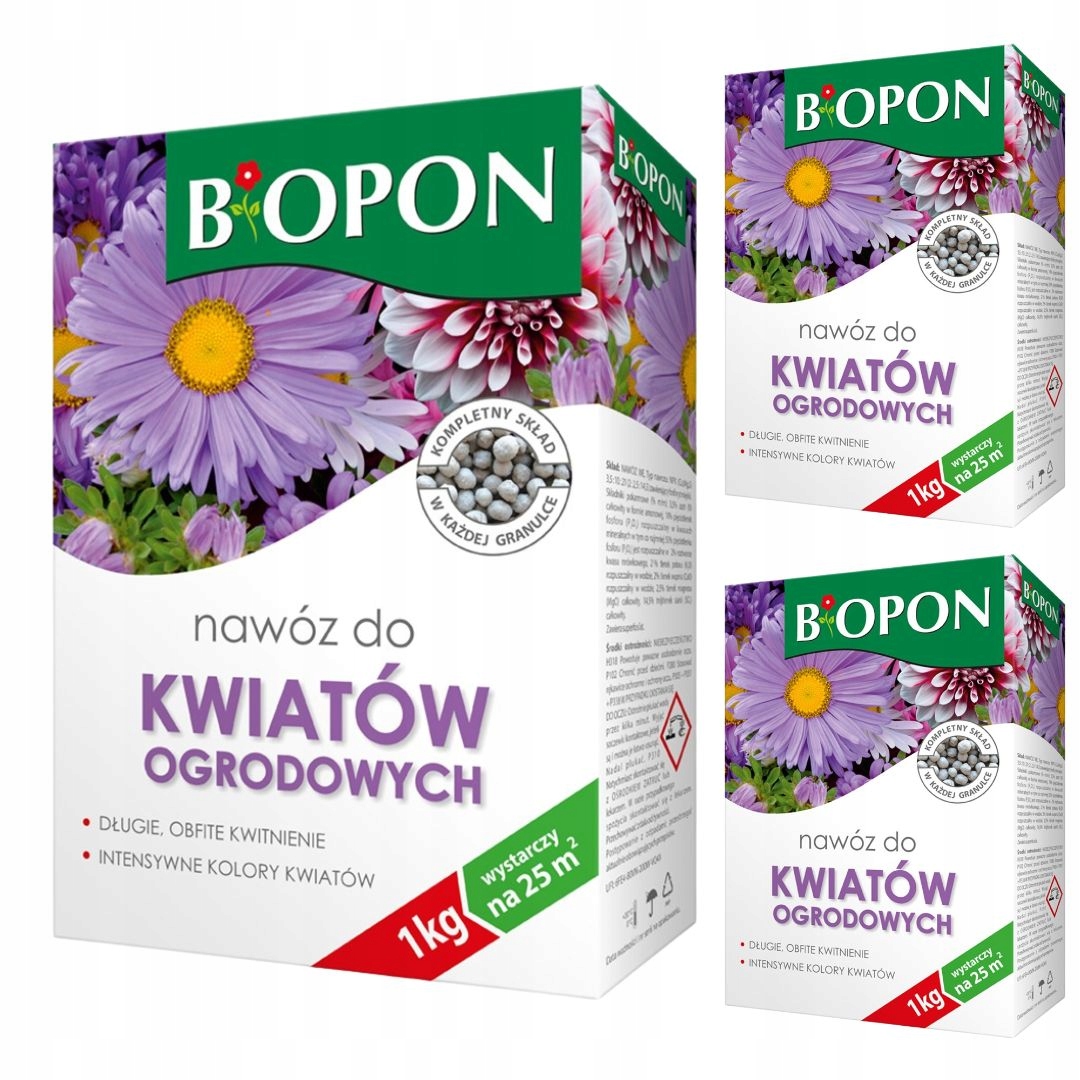 

Nawóz w granulkach do kwiatów ogrodowych Biopon