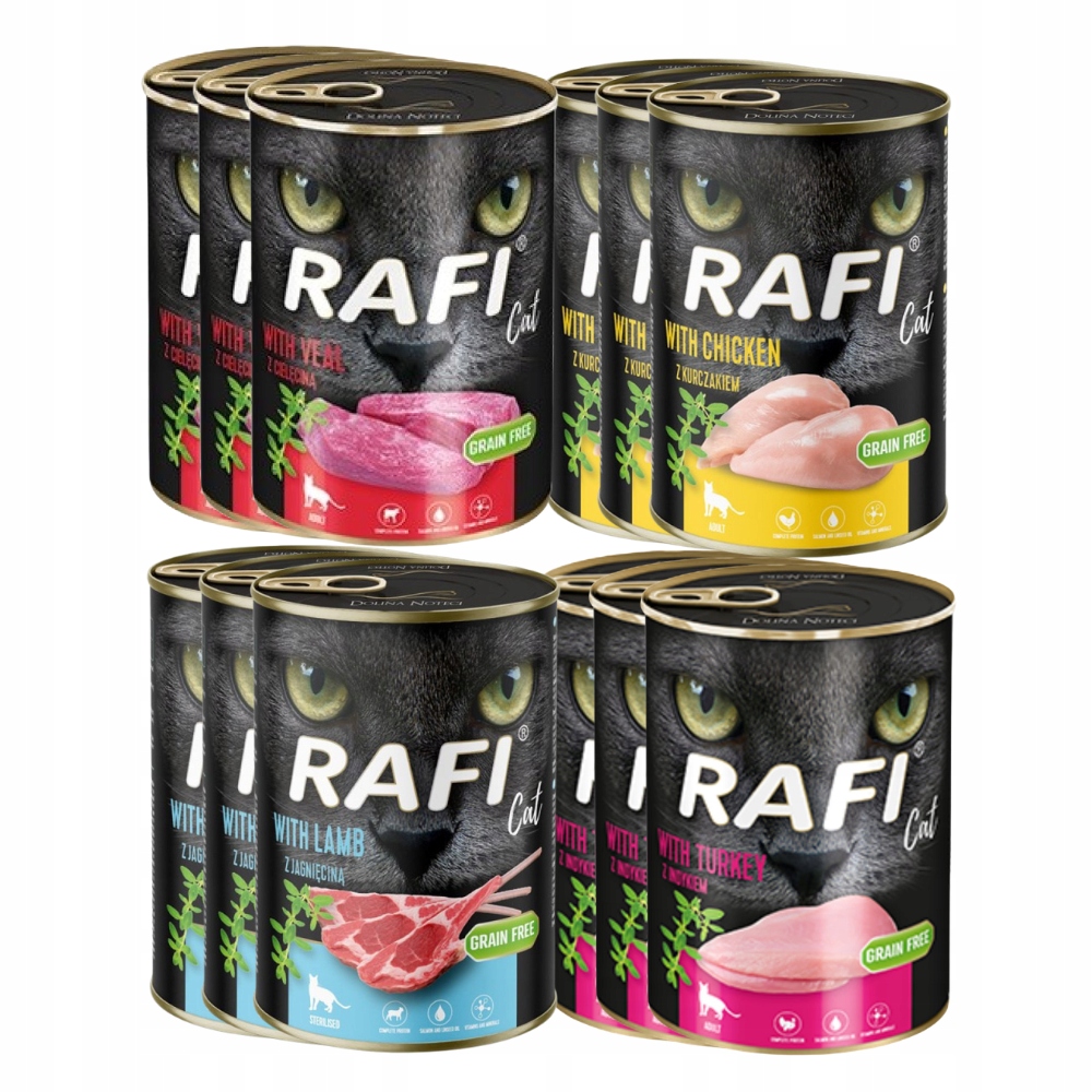 Levně Dolina Noteci Rafi krmivo pro kočky MIX Chutí 12x400 g