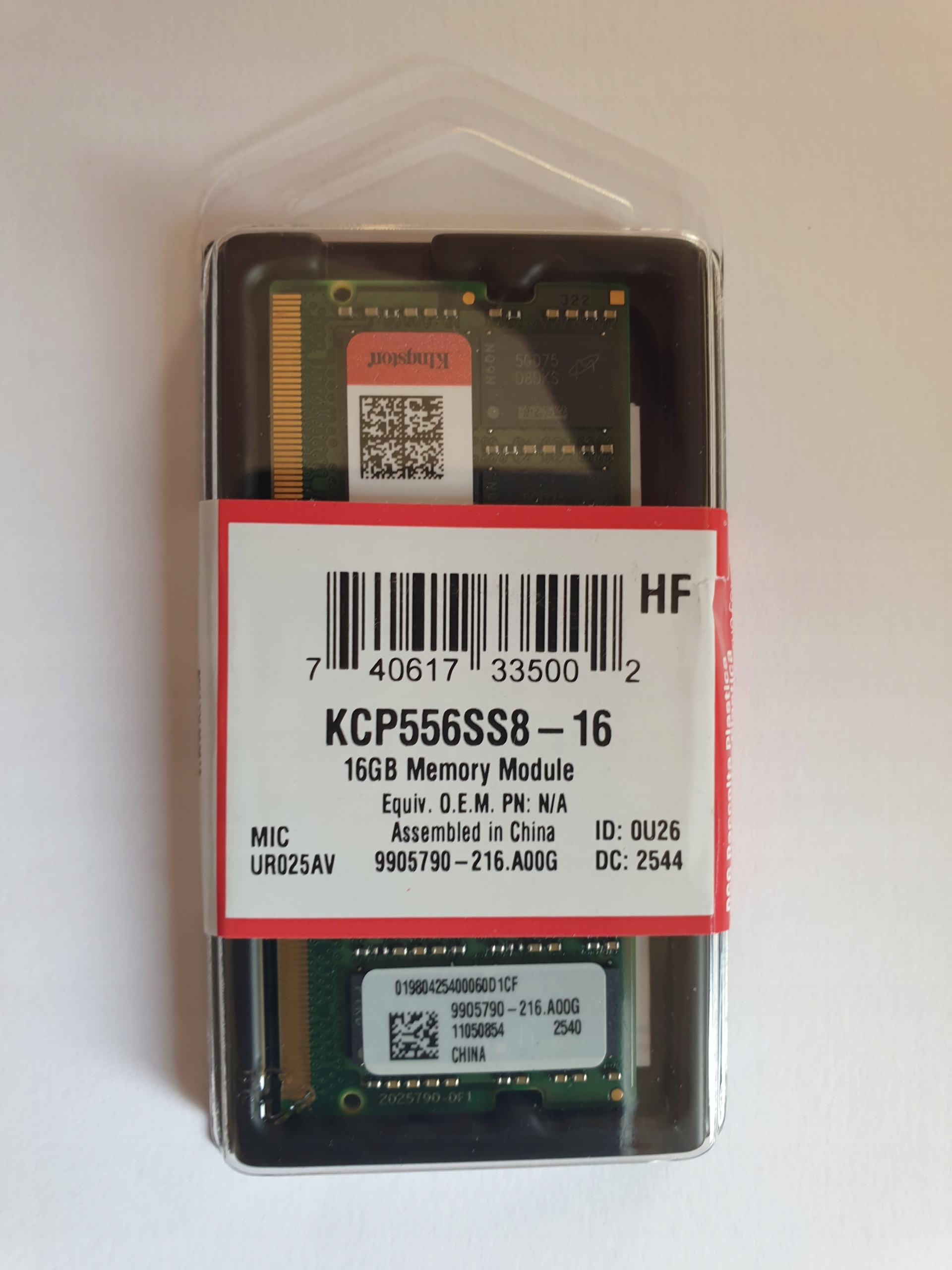 Pamięć Ram DDR5 Kingston KCP556SS8-16 16GB 5600MHz CL46 Sodimm Do Laptopa