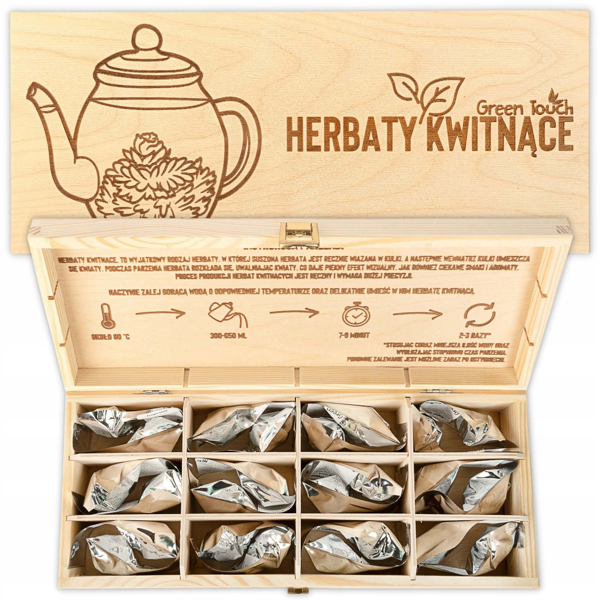 Levně Sada Kvetoucích Čajů 24 ks, gravírování čaje