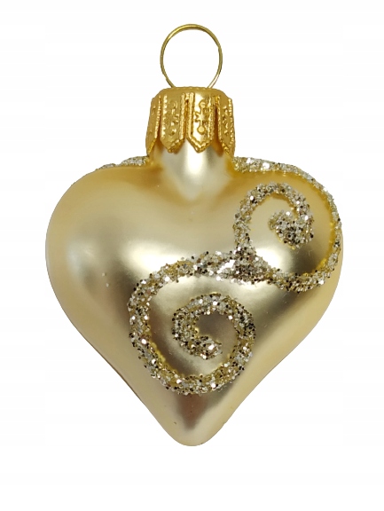 

Bombka mini serce złote Saco