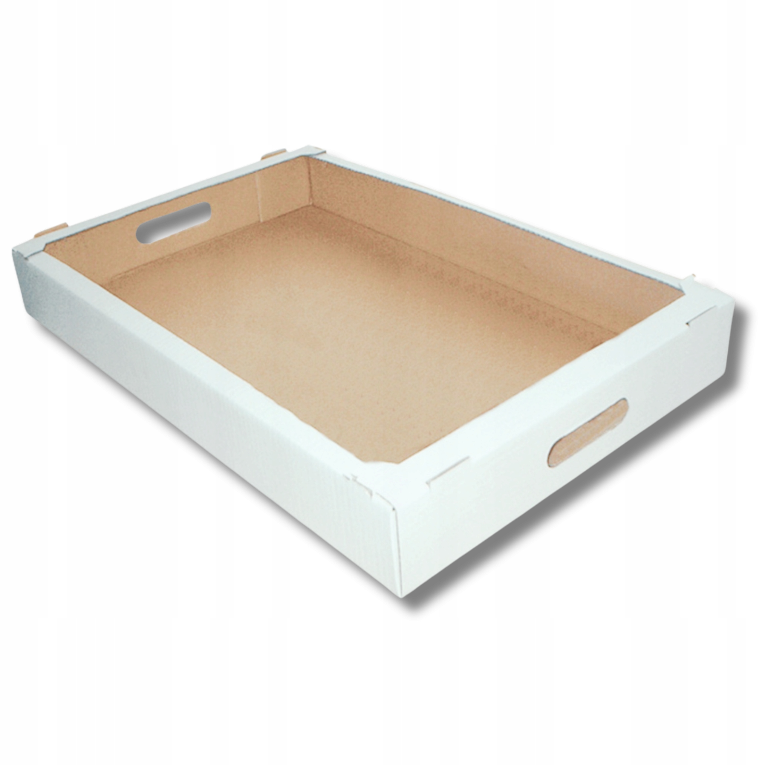 Kartonová krabička na koblihy Těsto 300x200x70 [mm] Bílá A'100 kusů