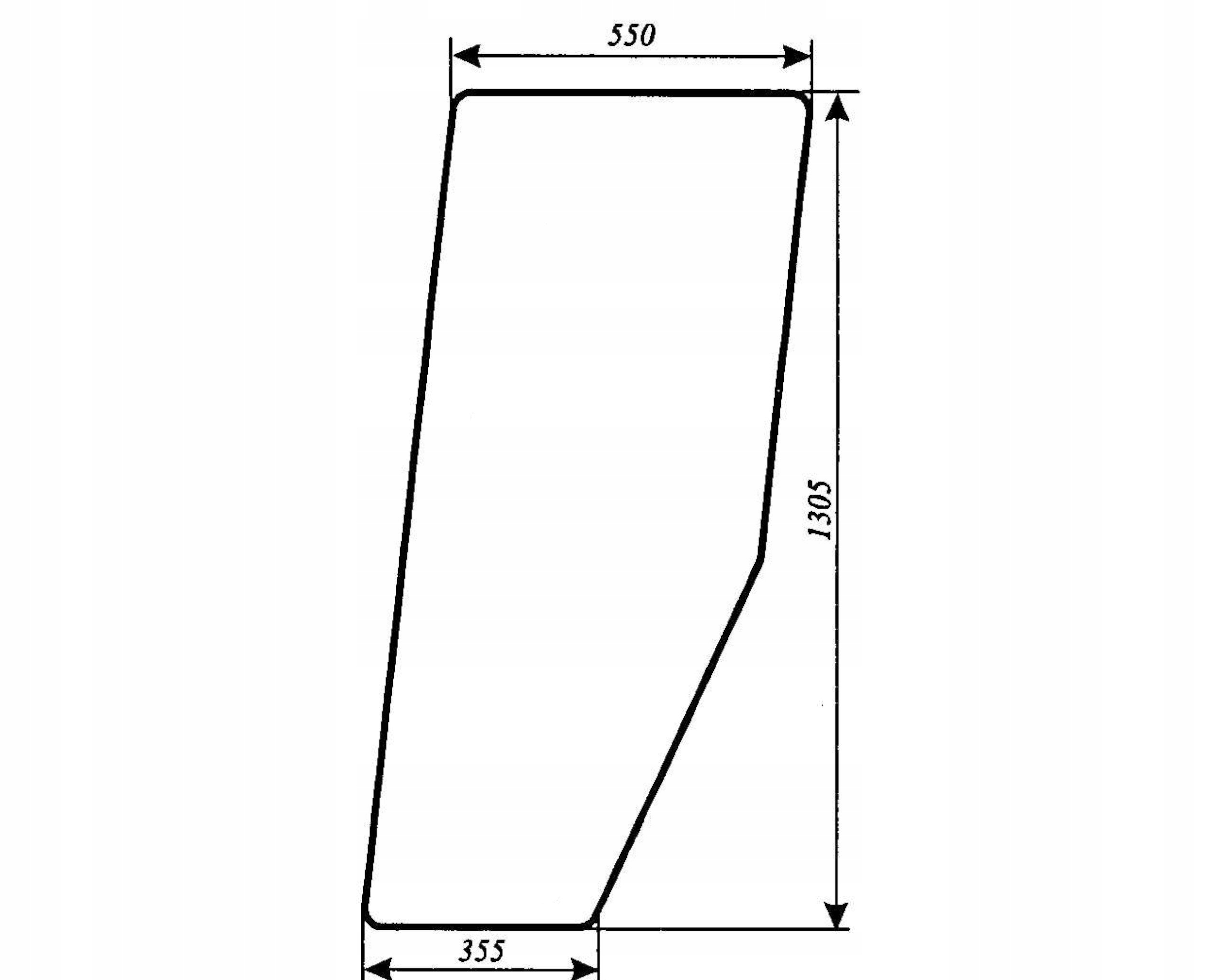 sklo Renault řady Ts, Tx, Tz, Tl dveře zelené