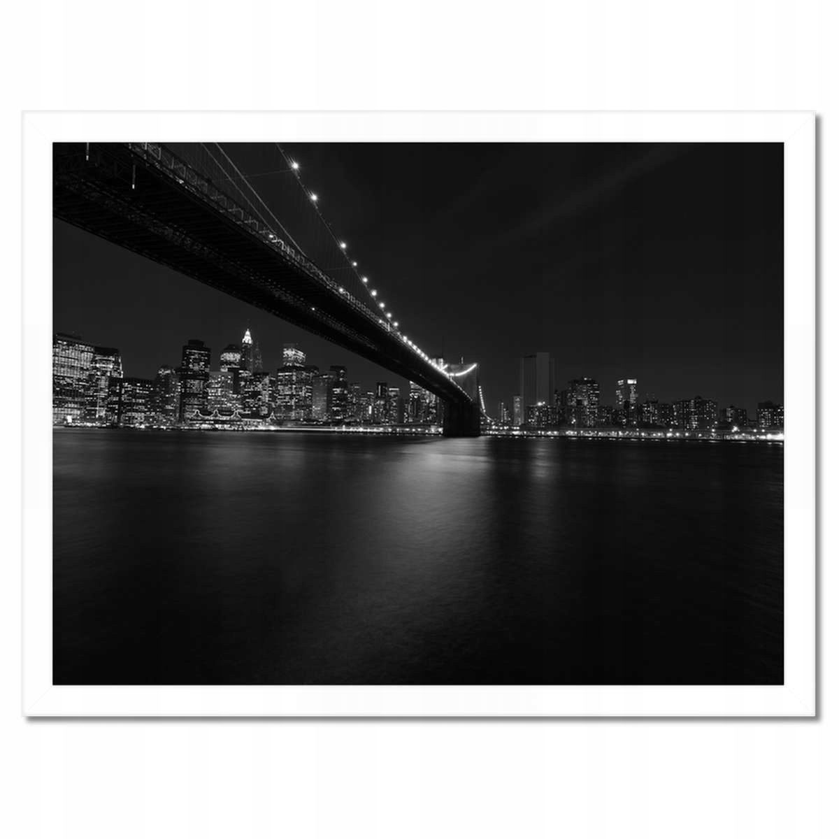 Plakáty v rámu 40x30 Noční fotografie mostu Usa