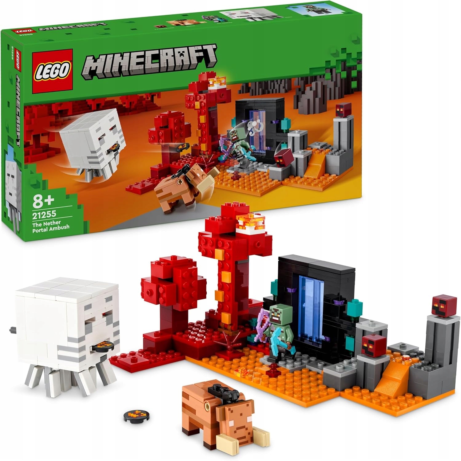 Lego Minecraft 21255 – Přepadení v portálu do Netheru s Ghastem a Moby