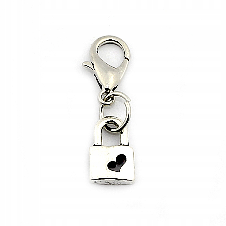 

Zawieszka Do Bransoletek Charms Serce Kłódka Metal