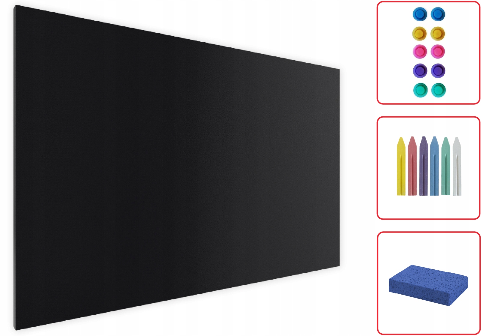 

Tablica Czarna 90x60cm na magnesy turystyczne