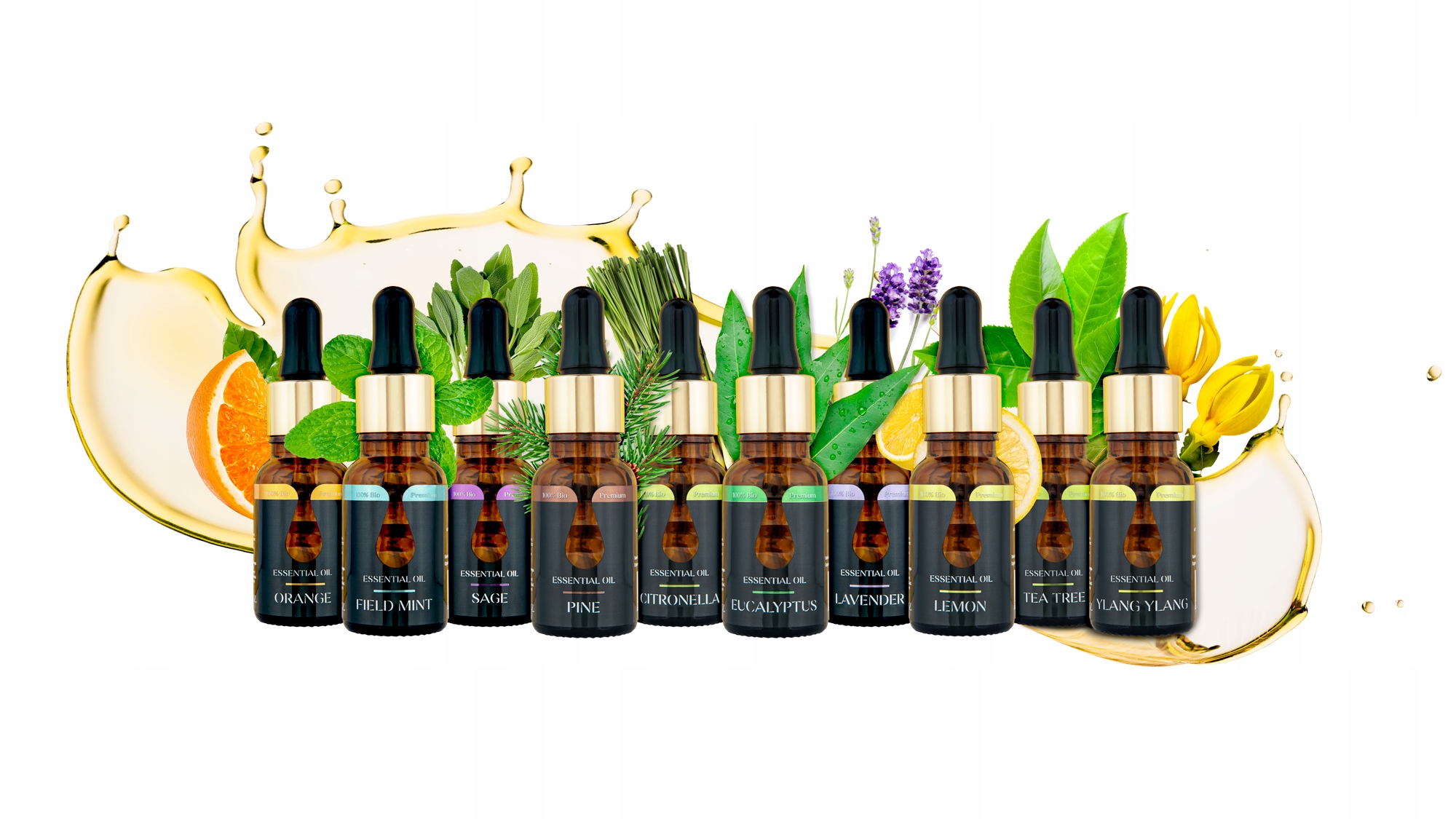 Olejki eteryczne Premium Bio Do Kąpieli 10x10ml