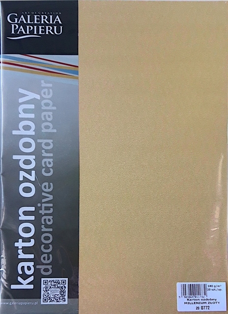 

Karton ozdobny Millenium A4 180g Złoty 200772