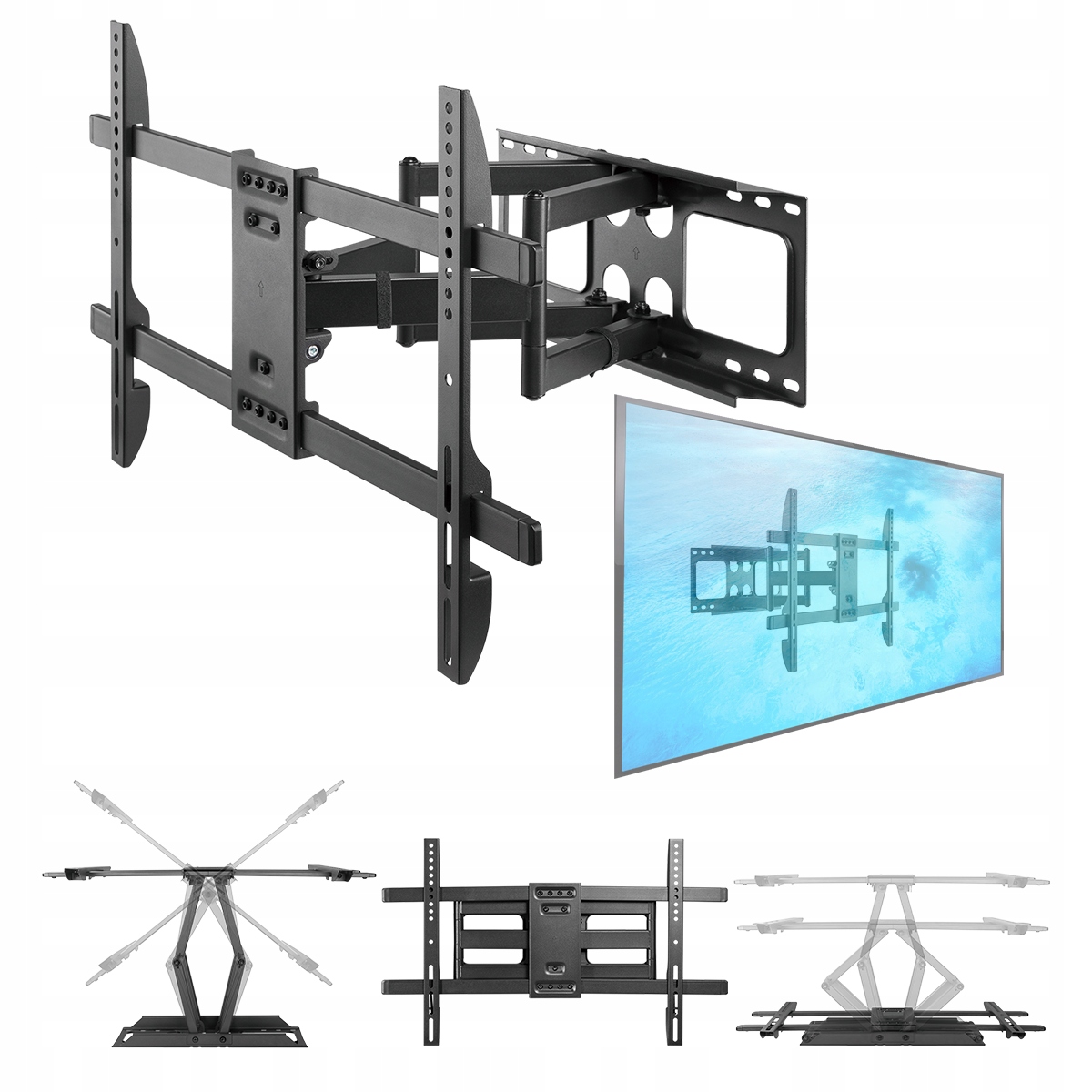 Pevný Otočný Pohyblivý Držák Pro Televizor 75U7NQ Hsn Hisense Nástěnný