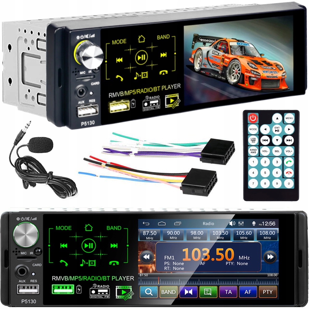 

Radio Samochodowe 1DIN Ekran 4,1'' Usb Bt Mikrofon