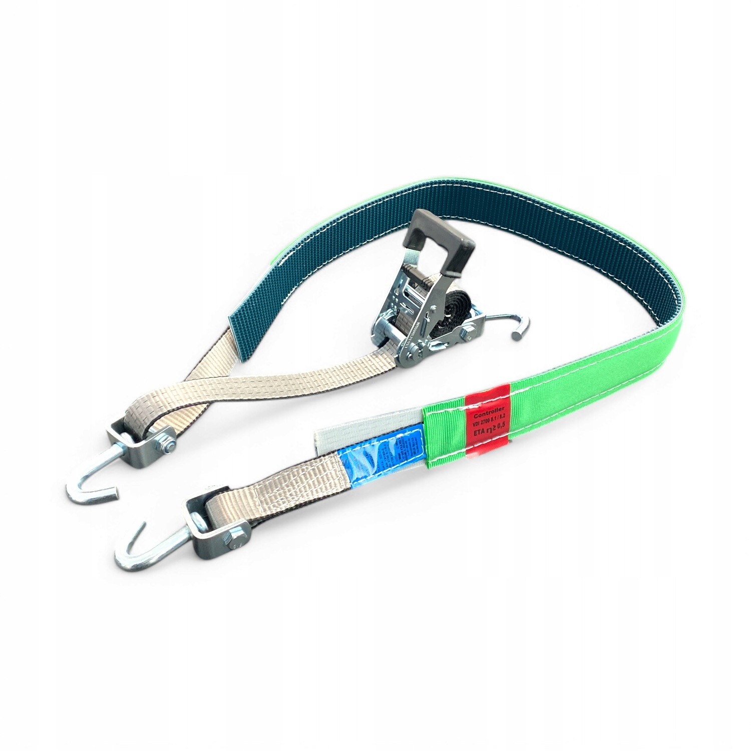 Pas transportowy lawetowy VDI z Gumą 2,8m 3haki VDI 2700 BI.8.1 130cm rękaw