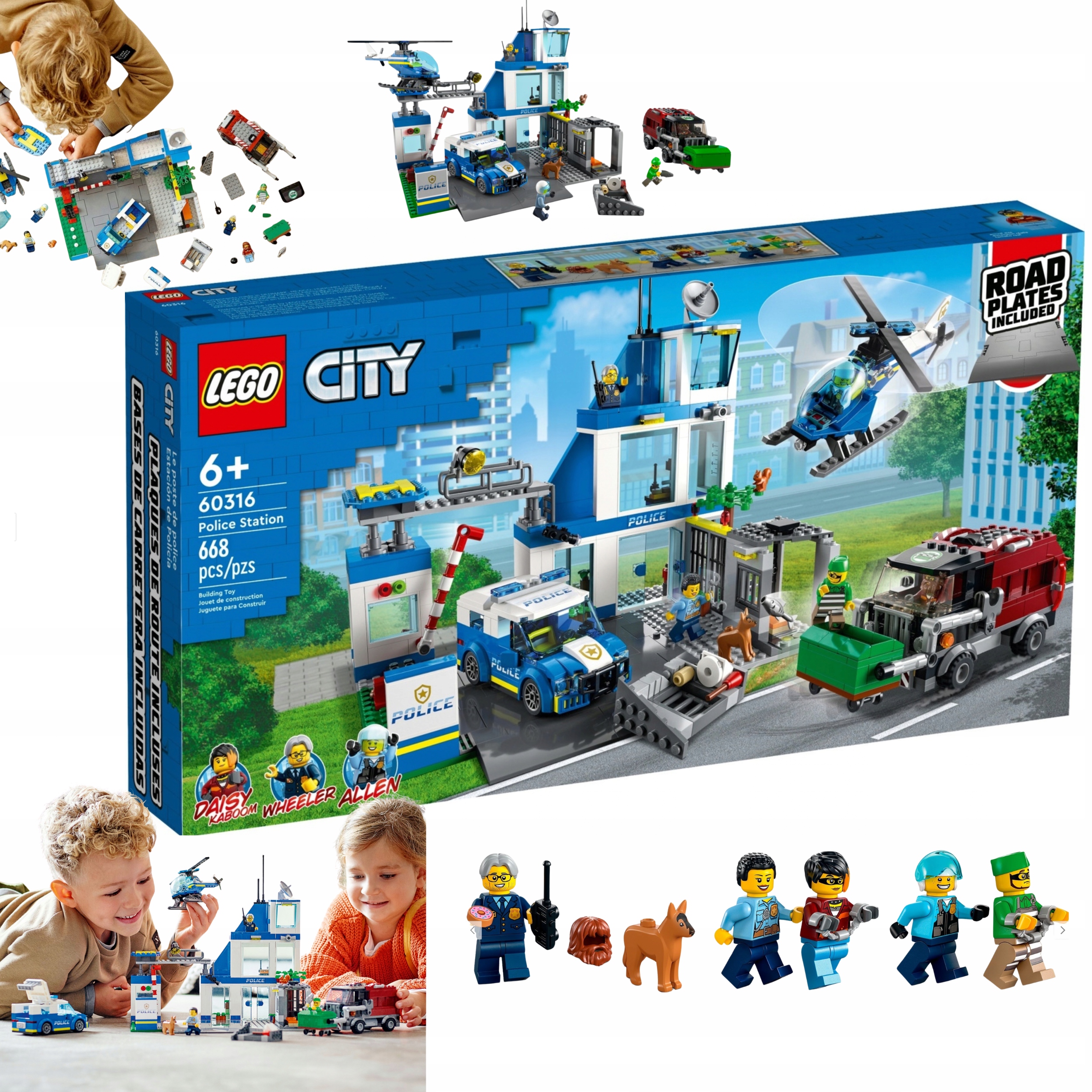 Lego City Stavebnice Pro Děti 60316 Policejní Stanice Policejní Auto Vrtulník