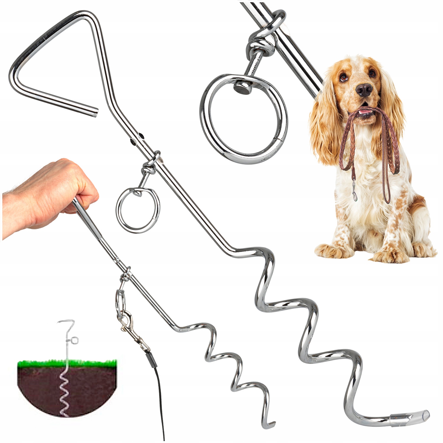 

Wkręt Do Palowania Uwiązywania Psa Duży, Mocny