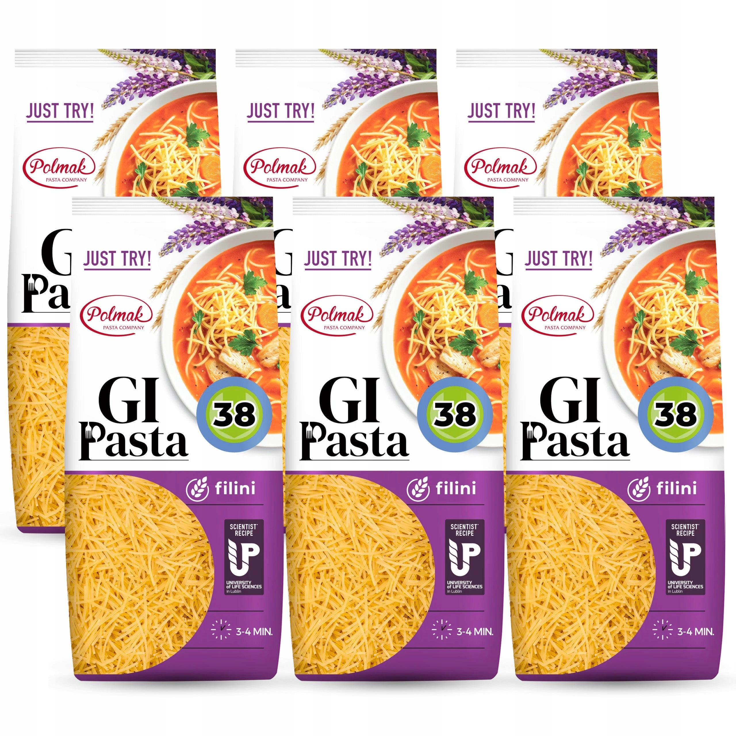 Levně Těstoviny Gi Pasta Filini 6x 250 g s nízkým glykemickým indexem