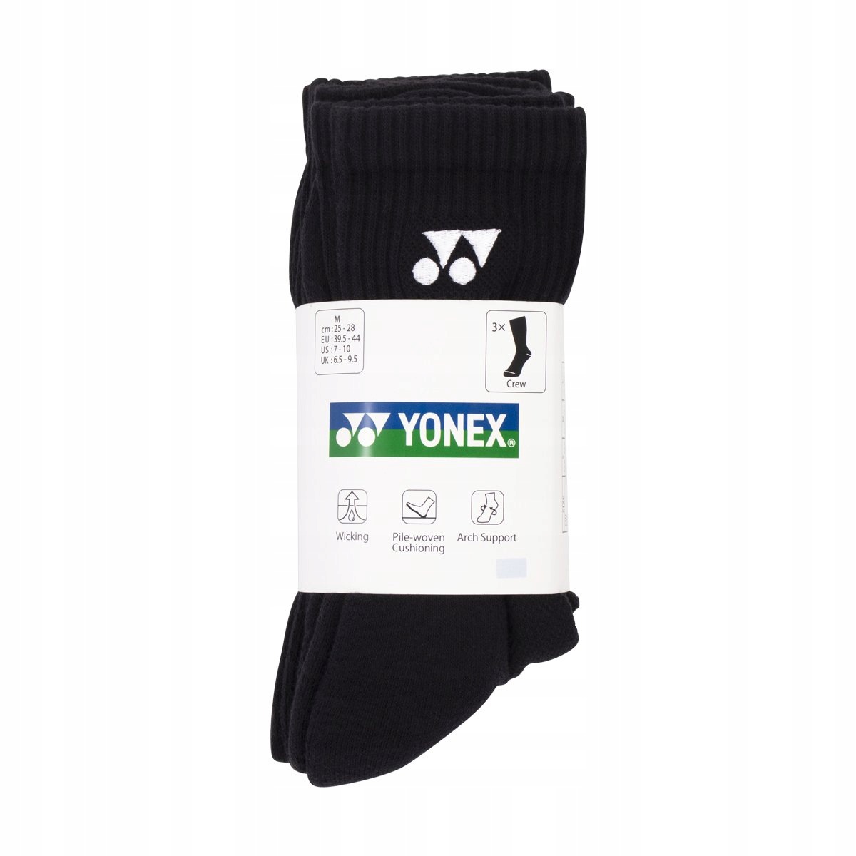 Skarpety sportowe Yonex Long 19256 czarne M długie elastyczne trzymają się