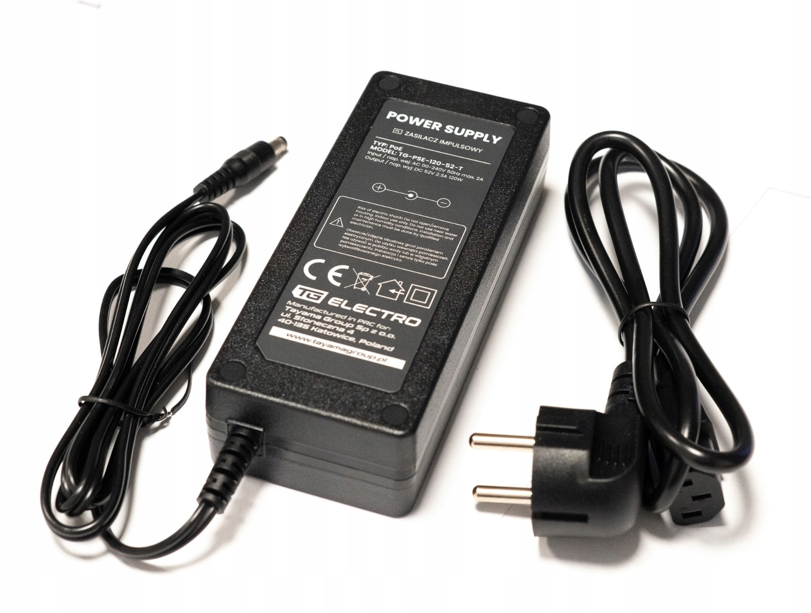 Zasilacz impulsowy do switch PoE 52V 2.3A 120W