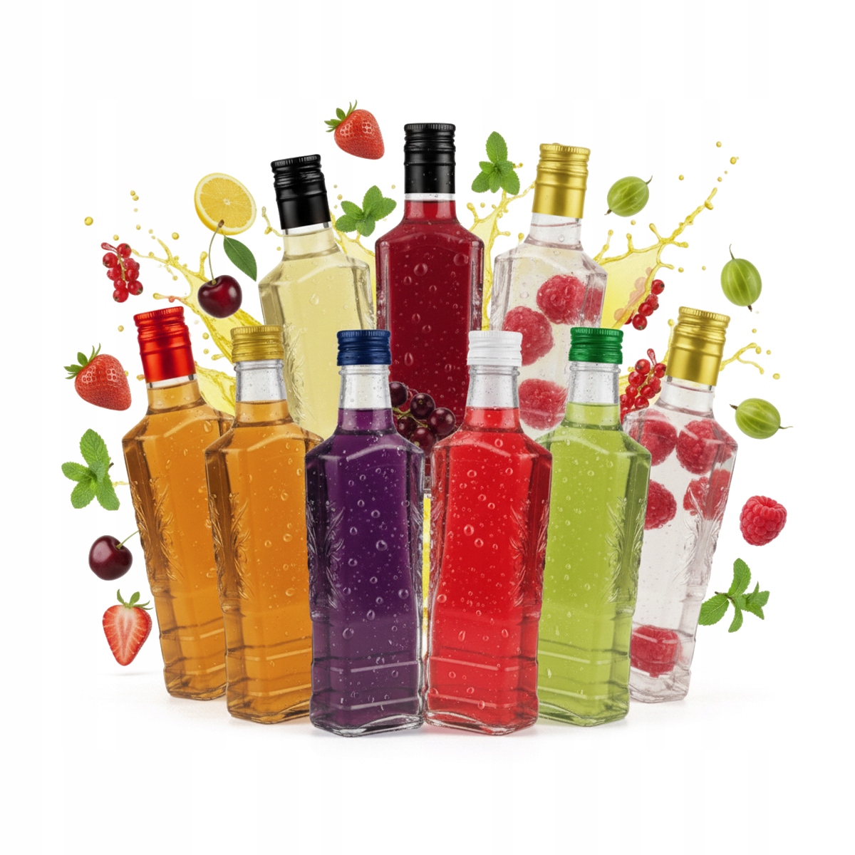 50x Skleněné lahve Pionýr Moskva 250ML 0,25L Na Likéry Víno Džus Likér