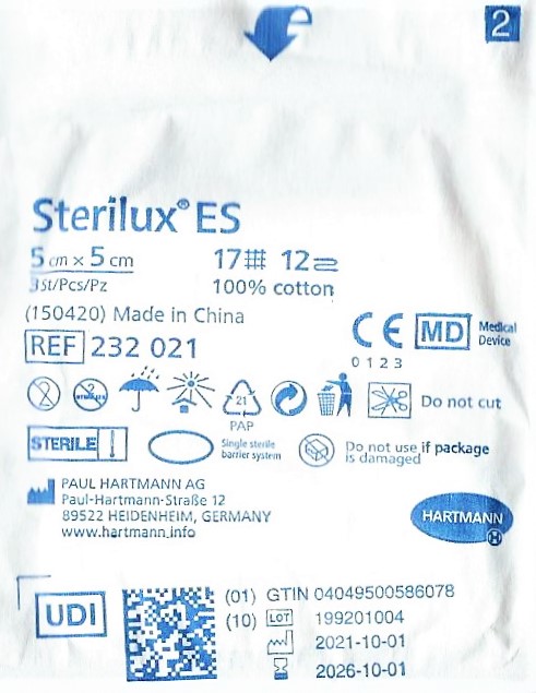 

Hartmann Sterilux Es 5 x 5cm 3 szt. jałowe 17n 12w