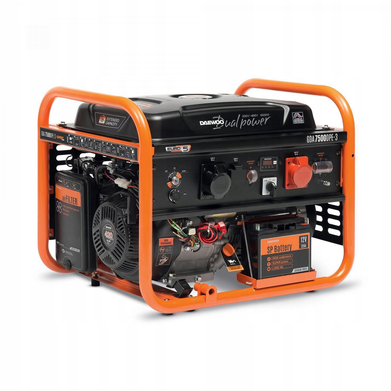 Agregat Prądotwórczy Daewoo Gda 7500DPE-3 6.5kW Trójfazowy Avr