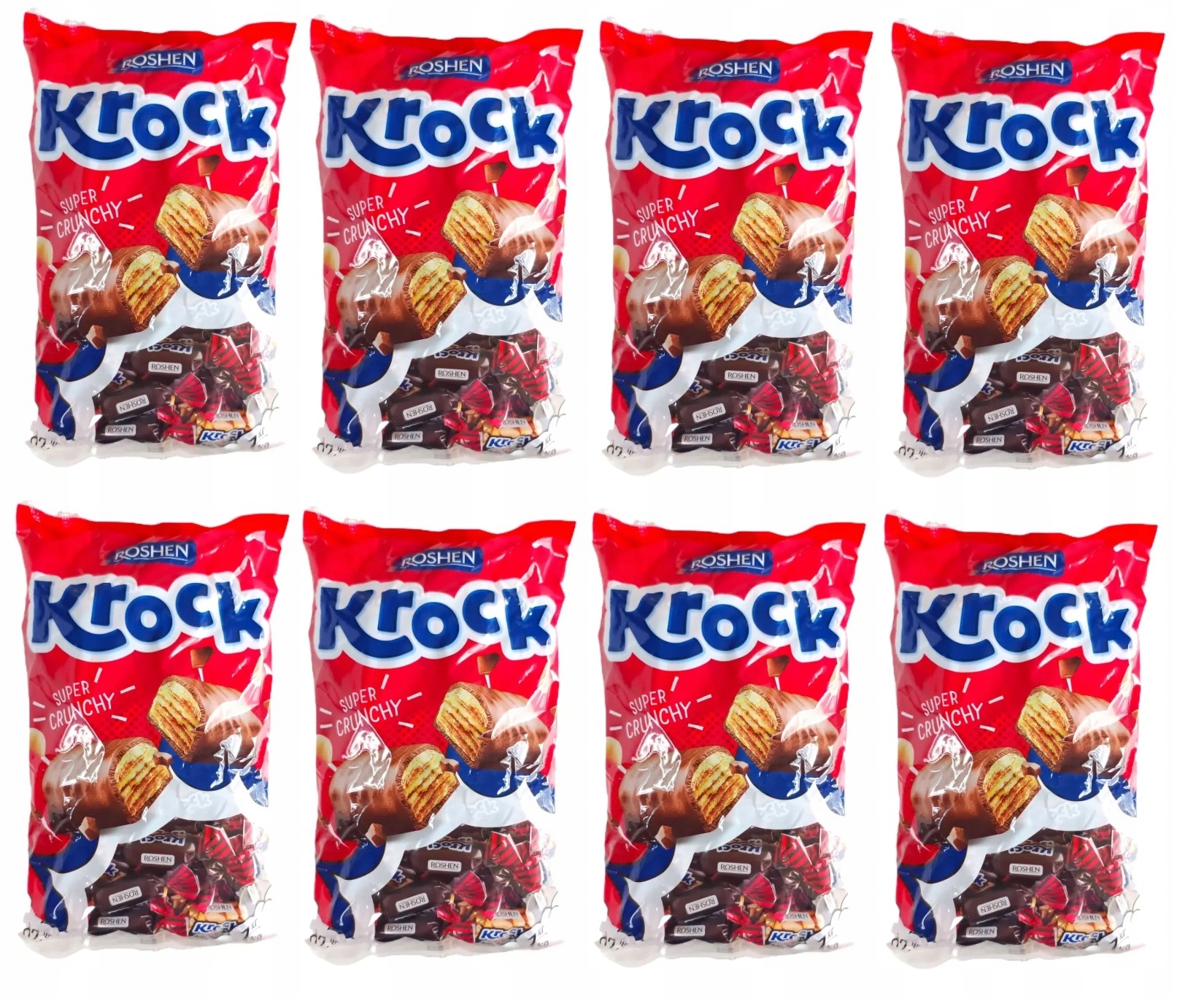 Cukierki Roshen 8 x 1kg Krock Z Karmelem I Pastą Orzechową Karton