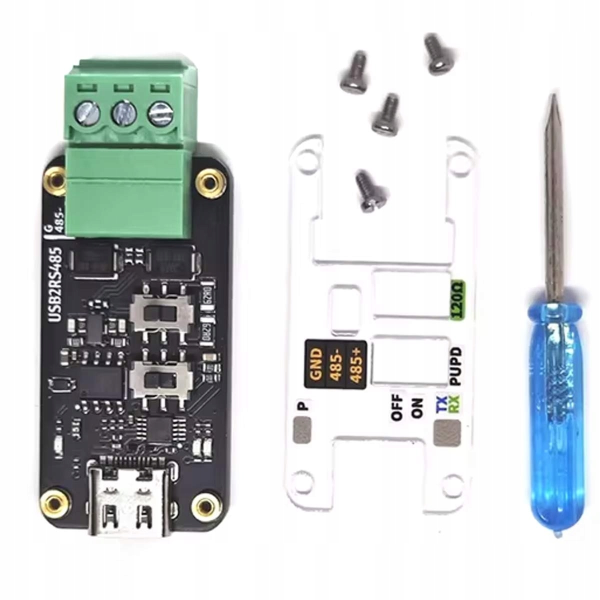 Konwerter RS485 na USB-C CH340E 2Mbps rezystor 1kOm i 120Om USB2RS485 WeAct Model Konwerter RS485 na USB-C CH340E