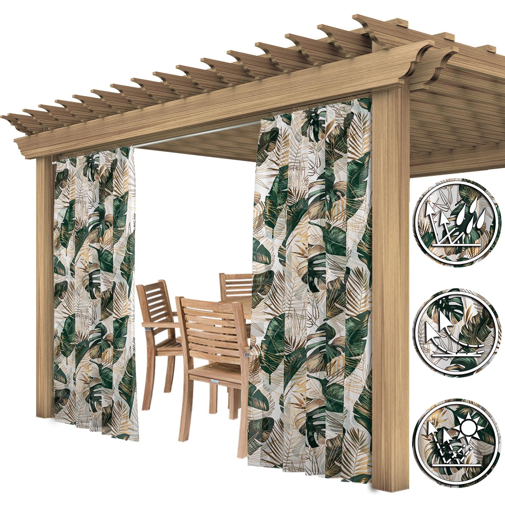 ZASŁONY OGRODOWE 155x200 WODOODPORNE ZASŁONA NA TARAS DO ALTANY TUNEL