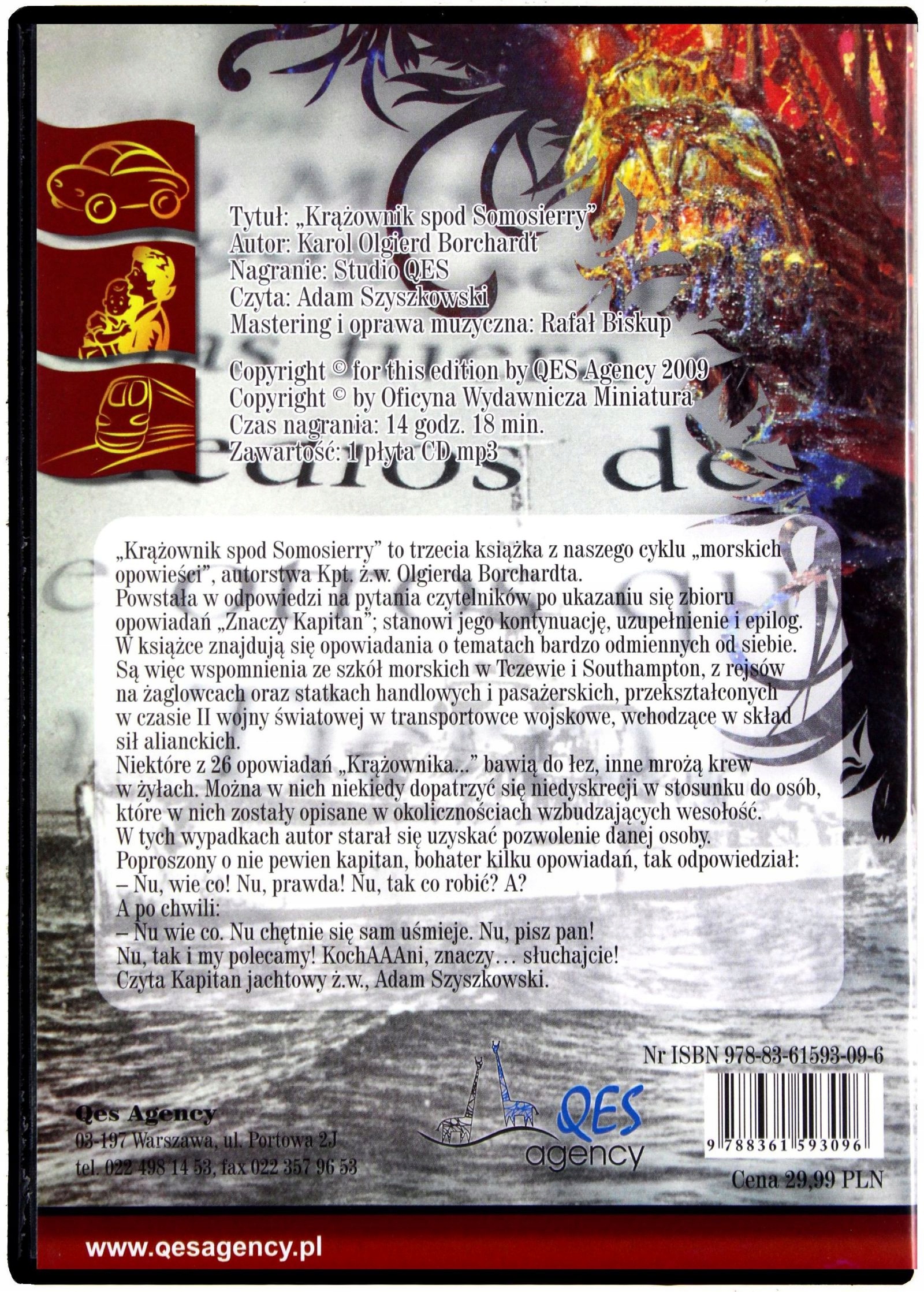 KRĄŻOWNIK SPOD SOMOSIERRY K. O. BORCHARD AUDIOBOOK Stan opakowania oryginalne