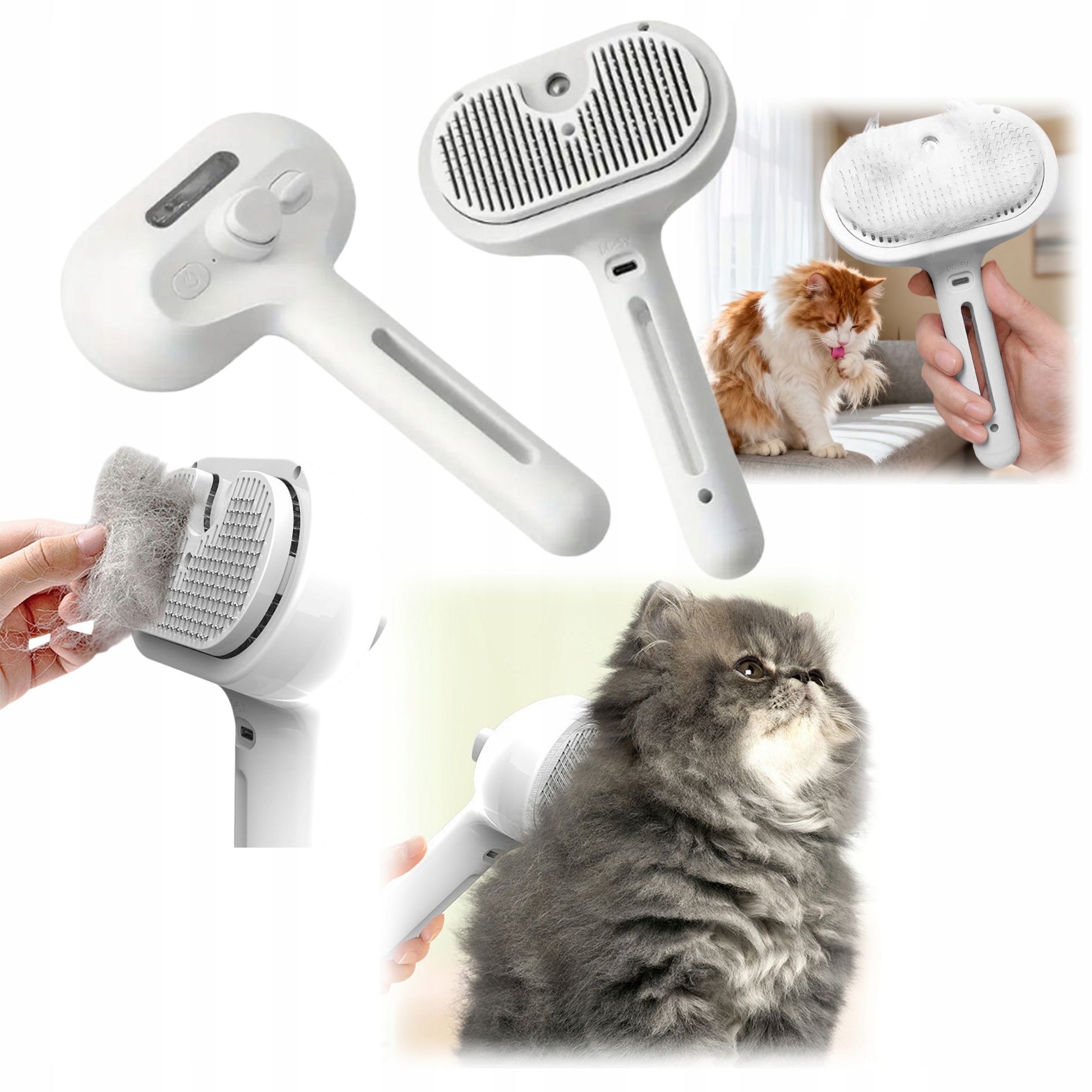 Levně Parní kartáč pro zvířata s automatickým čištěním