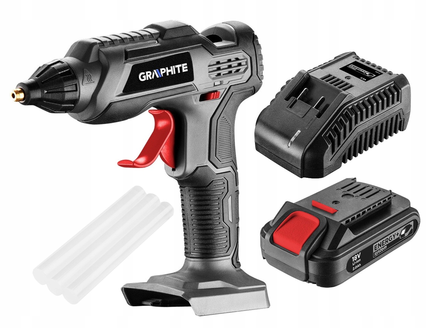 

Pistolet Klejowy Aku Graphite Energy+ 58G040 2Ah