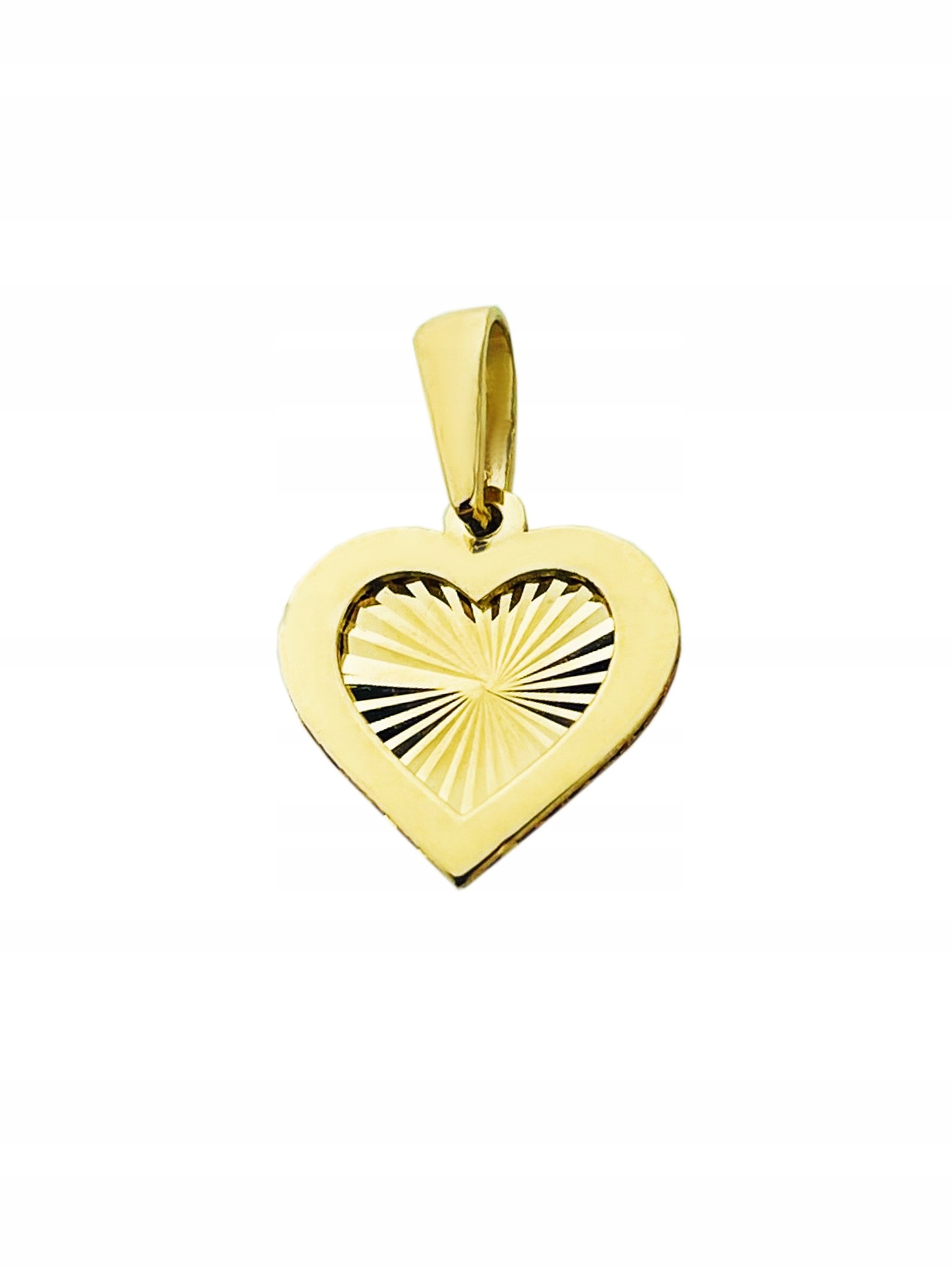 Zlatý přívěsek, přívěsek, sluneční srdce, frézované