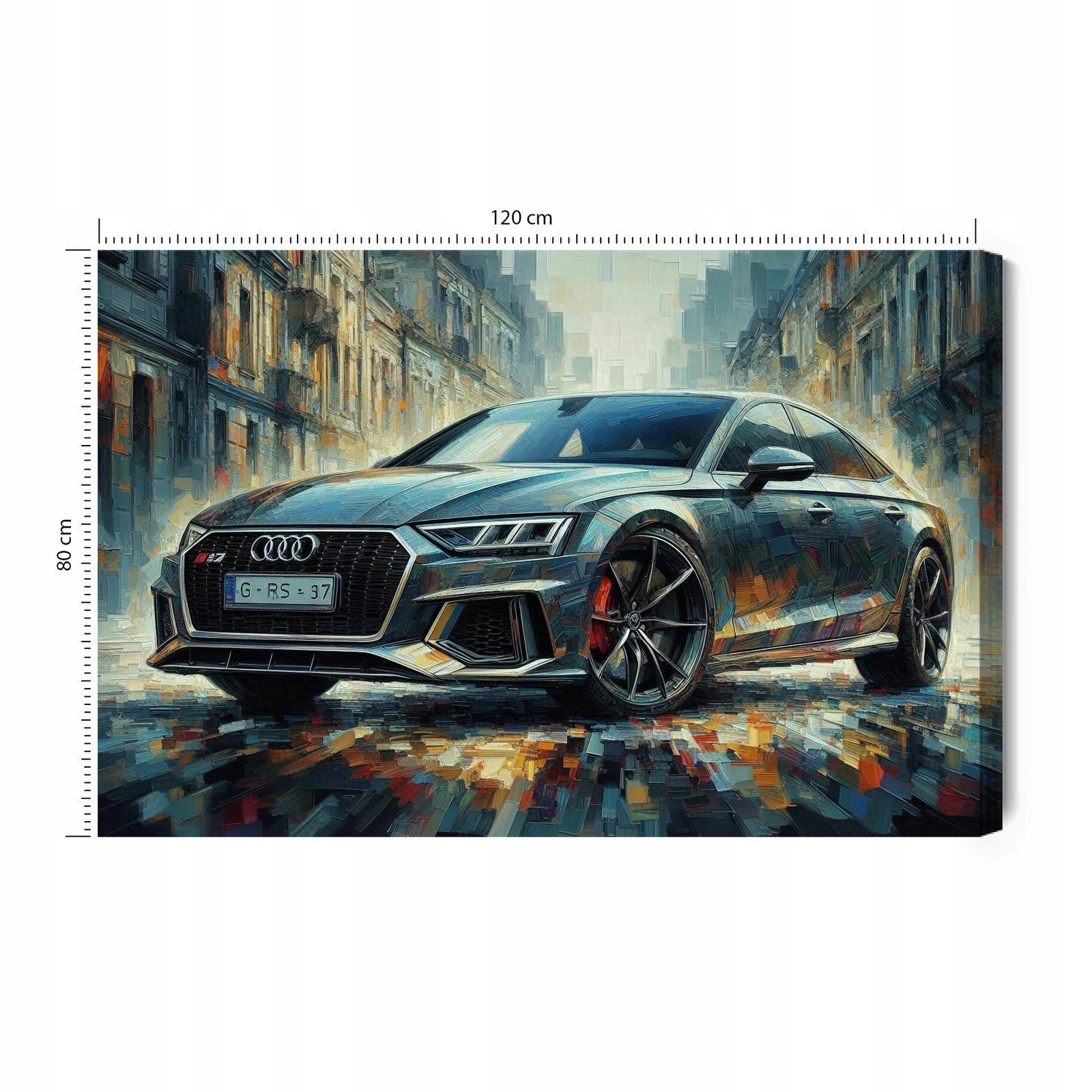 Obraz na płótnie Audi rs 7 abstrakcja 120x80 cm