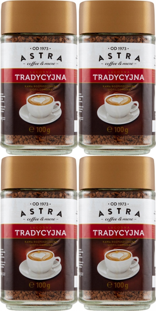 Kawa rozpuszczalna Astra Łagodna Tradycyjna 100g x4