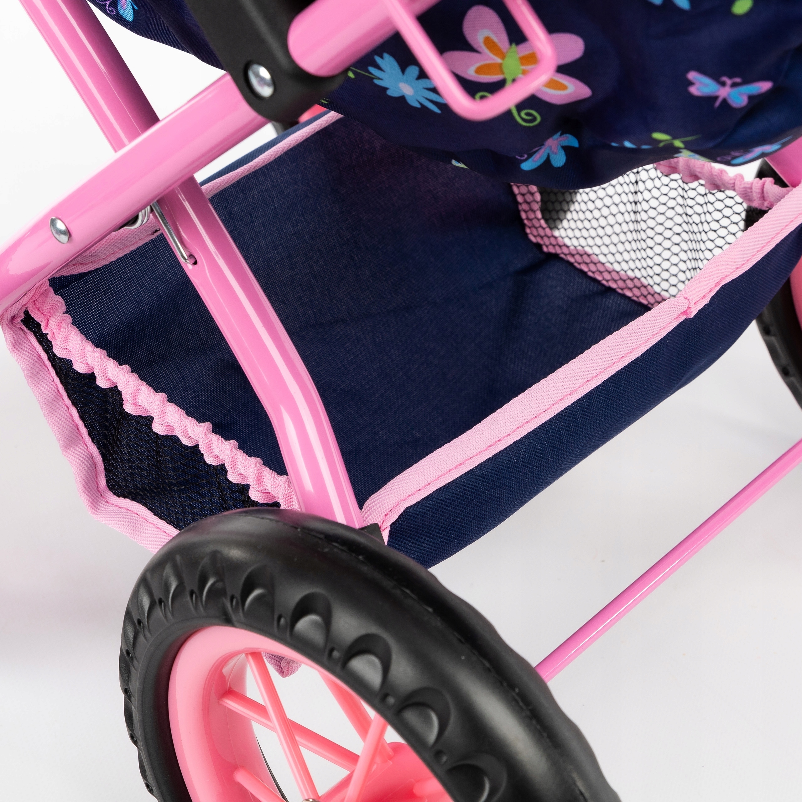 KINDERPLAY WÓZEK DLA LALEK GŁĘBOKI GONDOLA SKŁADANY TORBA REGULOWANA RĄCZKA Szerokość produktu 43 cm