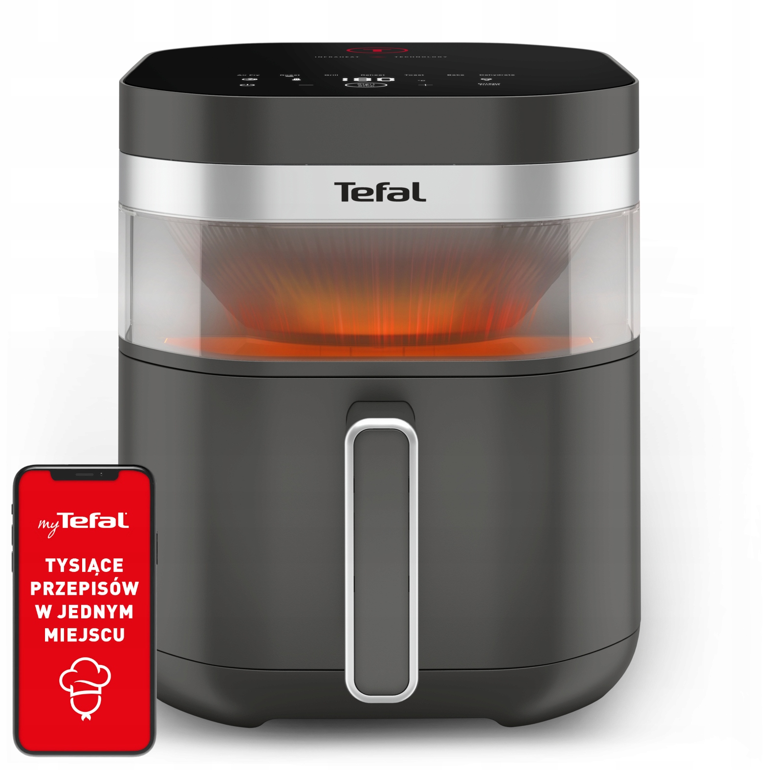 Frytkownica beztłuszczowa Air Fryer Tefal EY832H technologia podczerwieni