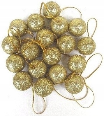 BOMBKI KULKI BROKATOWE 2,5 CM 18SZT STROIK 4xKOLOR