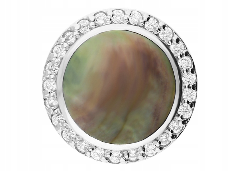 Stříbrný přívěsek 925 kolečko z perleťové hmoty 2,1 g je ideální jako dárek