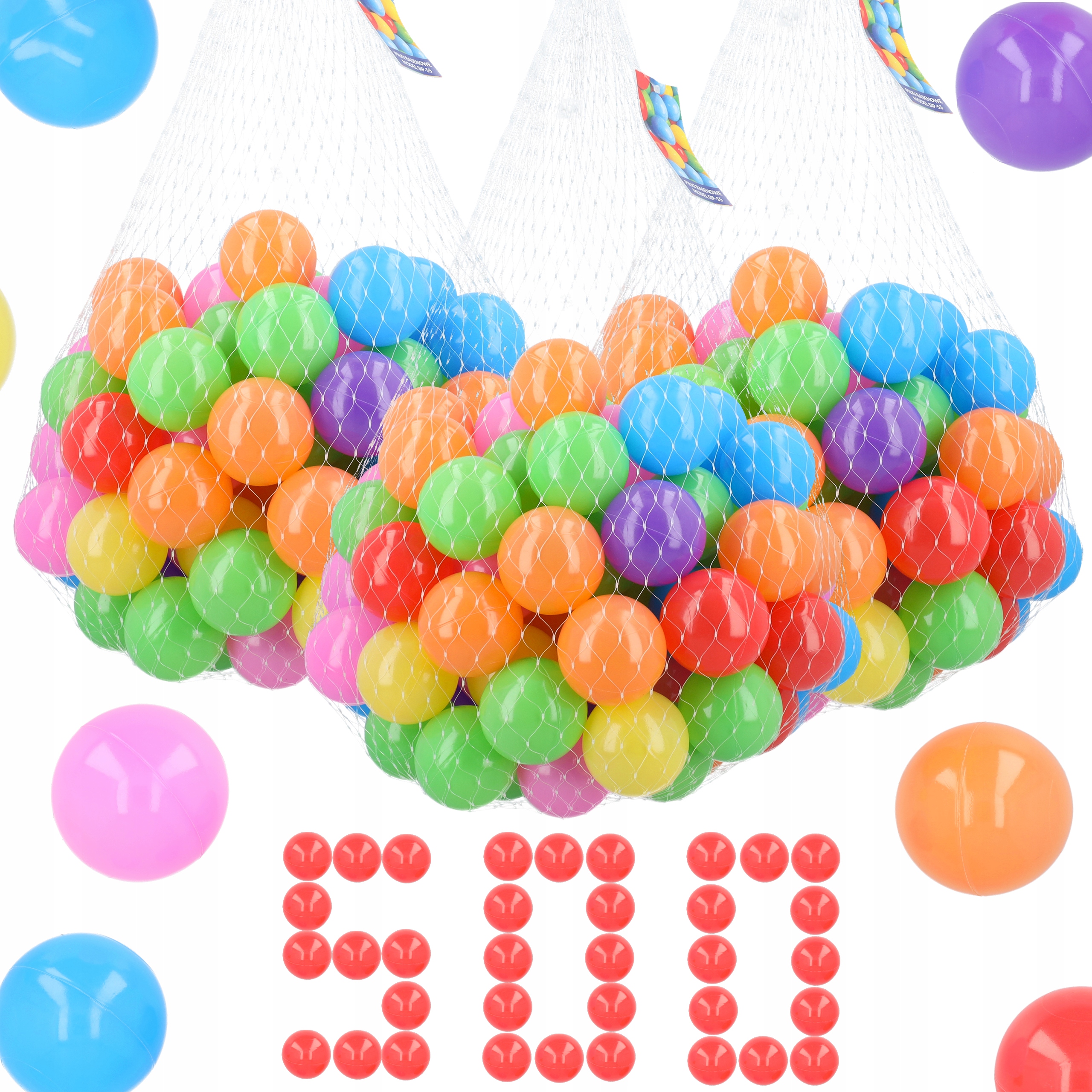 PIŁKI PIŁECZKI KULKI DO BASENU KOJCA CE 500 SZT