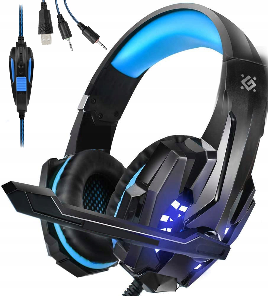 

Słuchawki Gamingowe dla Graczy z Mikrofonem Led