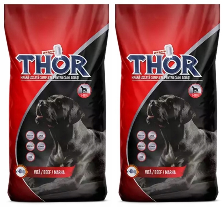 Levně Suché Krmivo pro psa Příchuť Hovězí Maso 20 kg Thor Adult Labrador Ovčák