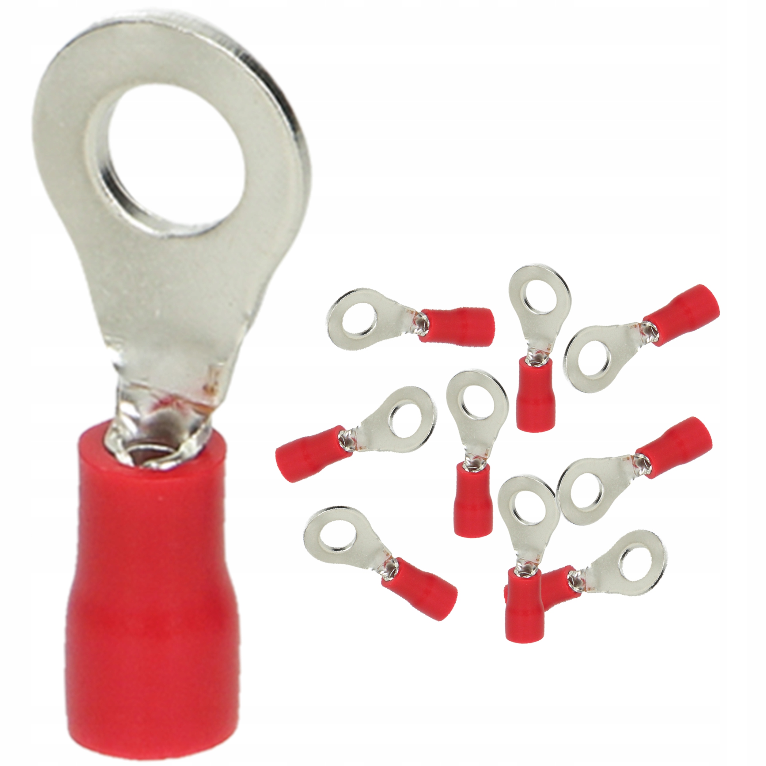 KOŃCÓWKA OCZKOWA IZOLOWANA 1mm² / M6 10 SZTUK